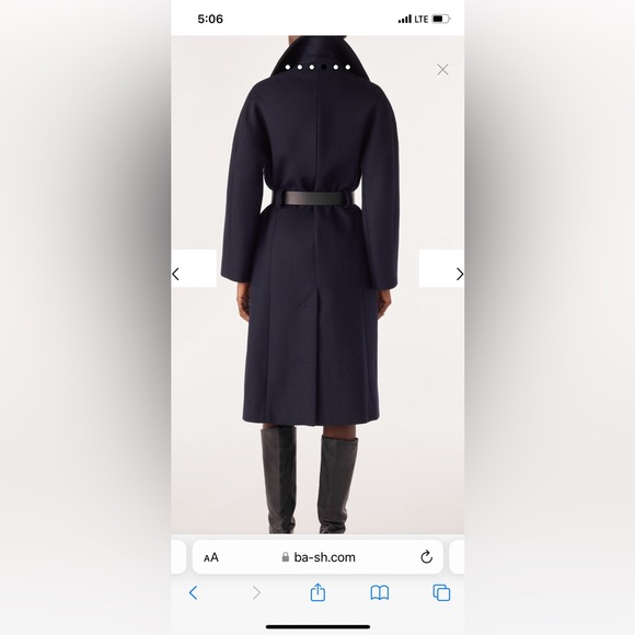 NWT BA&SH HAYA long belted coat - Picture 3 of 11